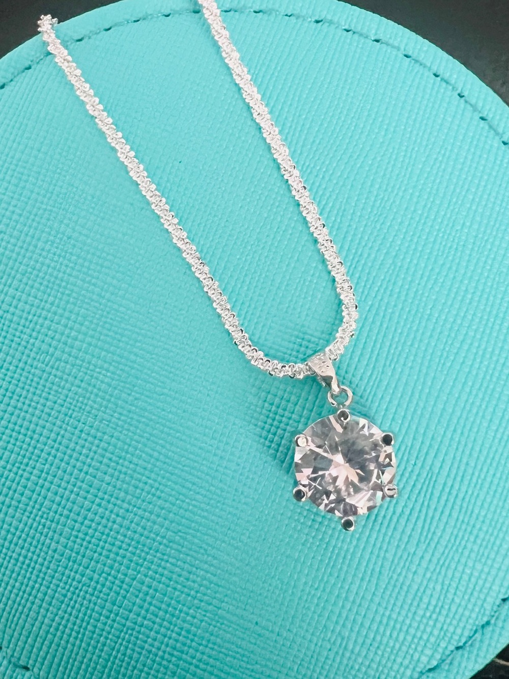 Silver Cubic Zirconia  925 24 inch Necklace